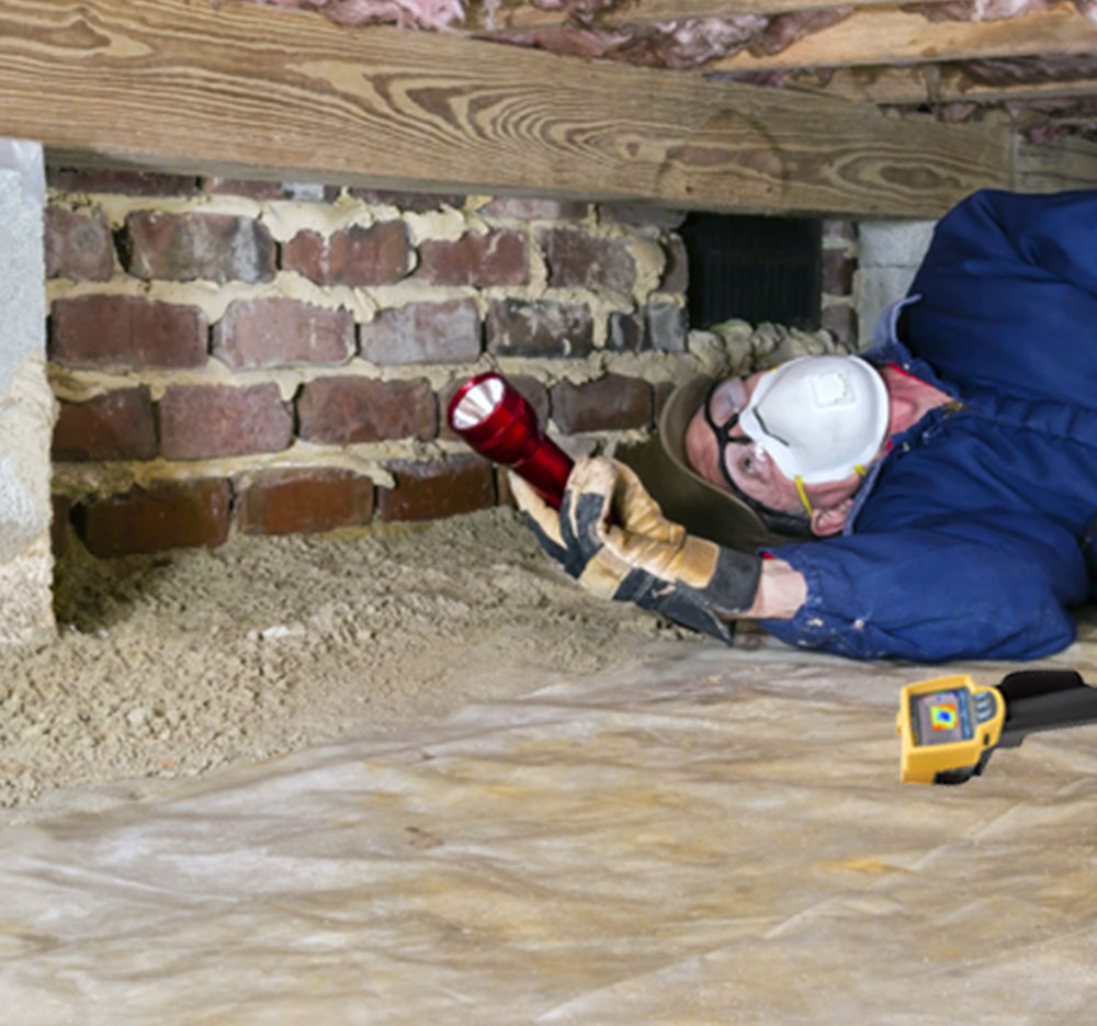 Pest inspection professional at work